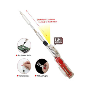 12-IN-1 Extendable Precision Screwdriver With LED Light